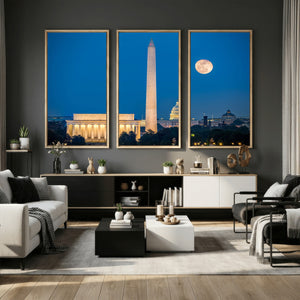 Washington DC Skyline Wall Art Canvas Print – Lincoln