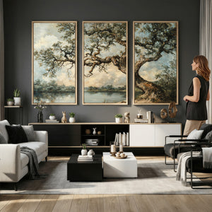 Old Oak Tree Canvas Wall Art, Turner Inspired Romantic