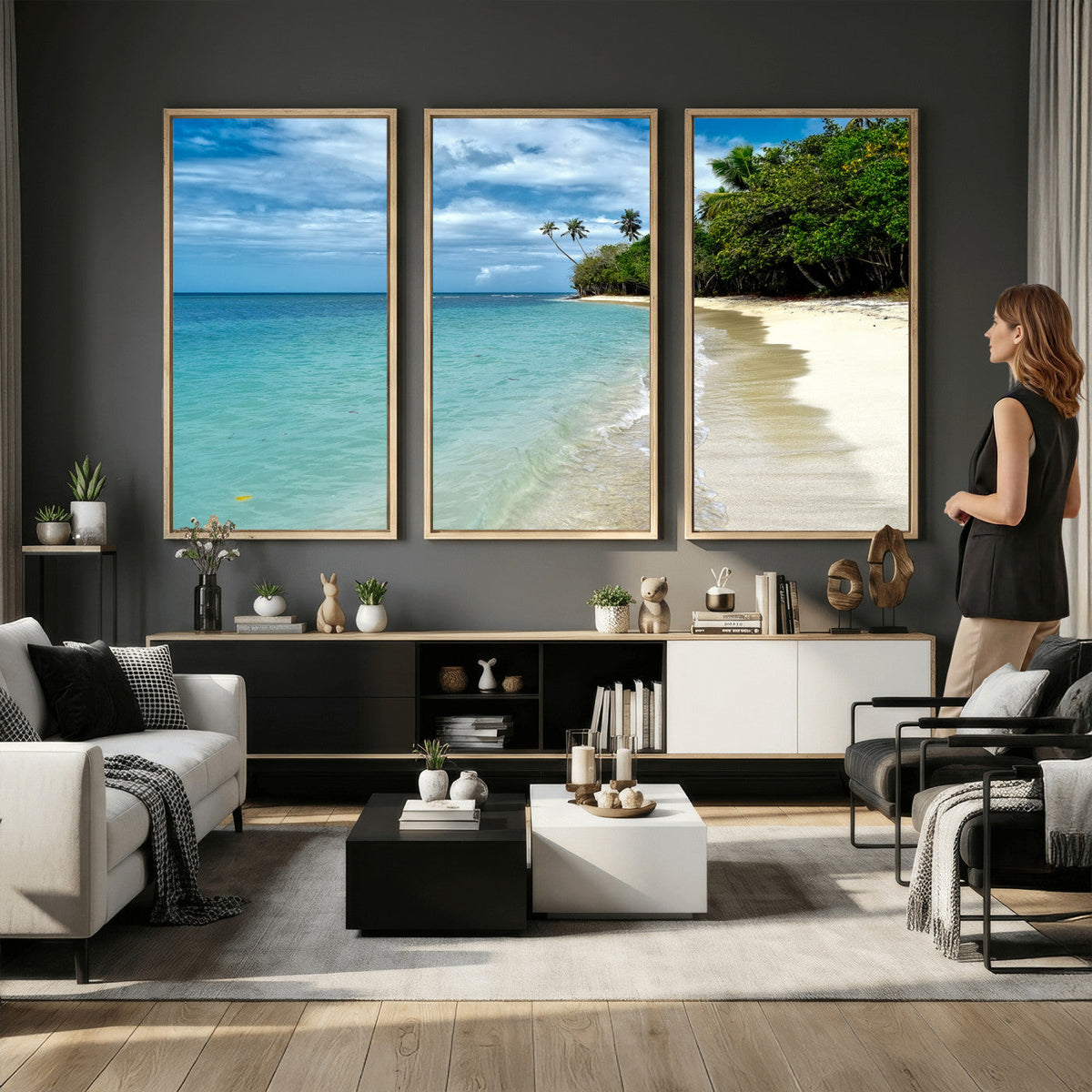 Puerto Rico Beach Paradise Wall Art – Tropical Coastal Print