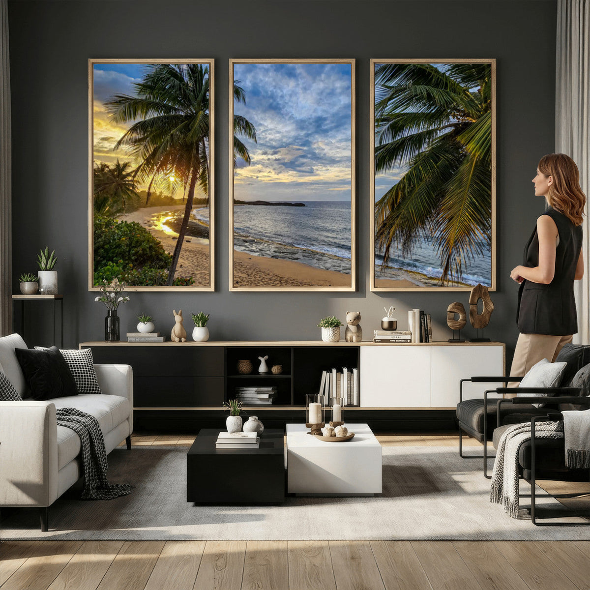 Mar Chiquita Beach Puerto Rico Canvas Wall Art, Manati Caribbean Coastal Photography Print, Tropical Ocean Sunset Decor