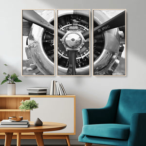 Vintage Airplane Wall Art Canvas Print