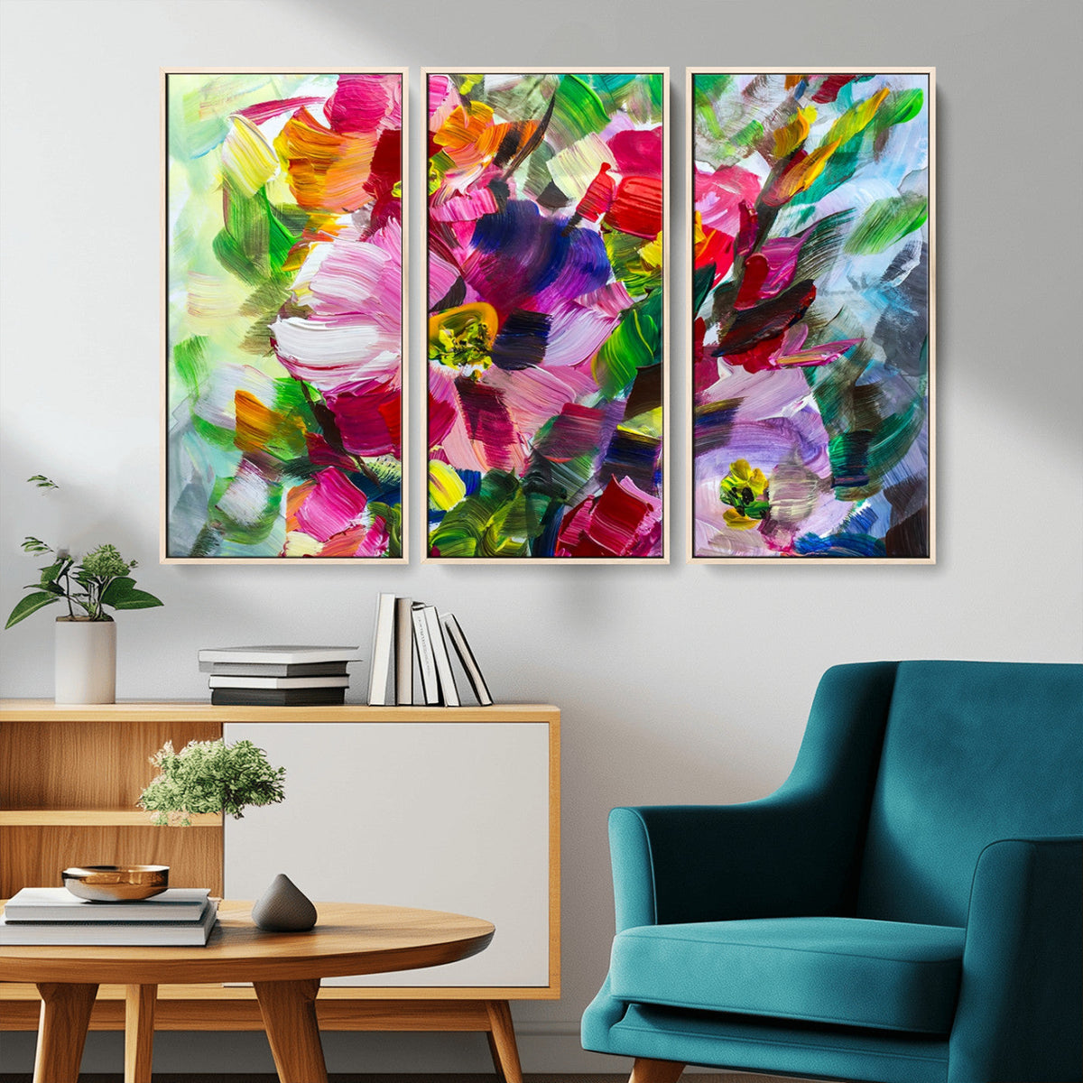 Oil Flower Abstract Canvas Print