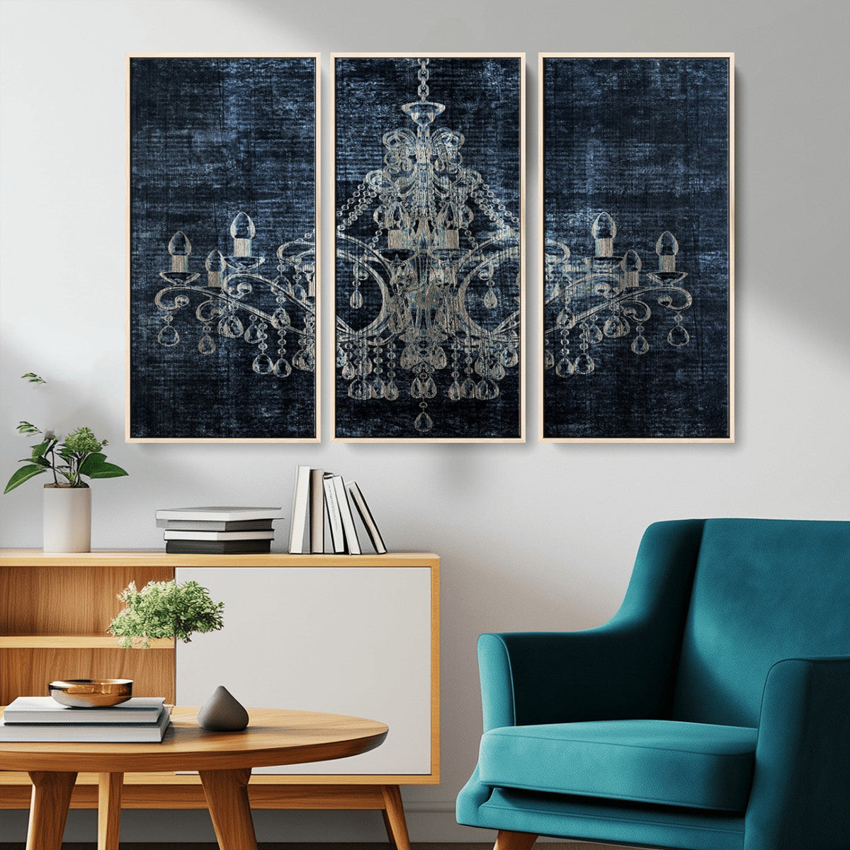 Dark Chandelier Wall Art Canvas Print