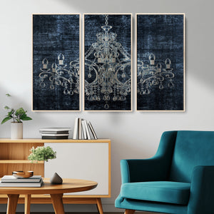Dark Chandelier Wall Art Canvas Print
