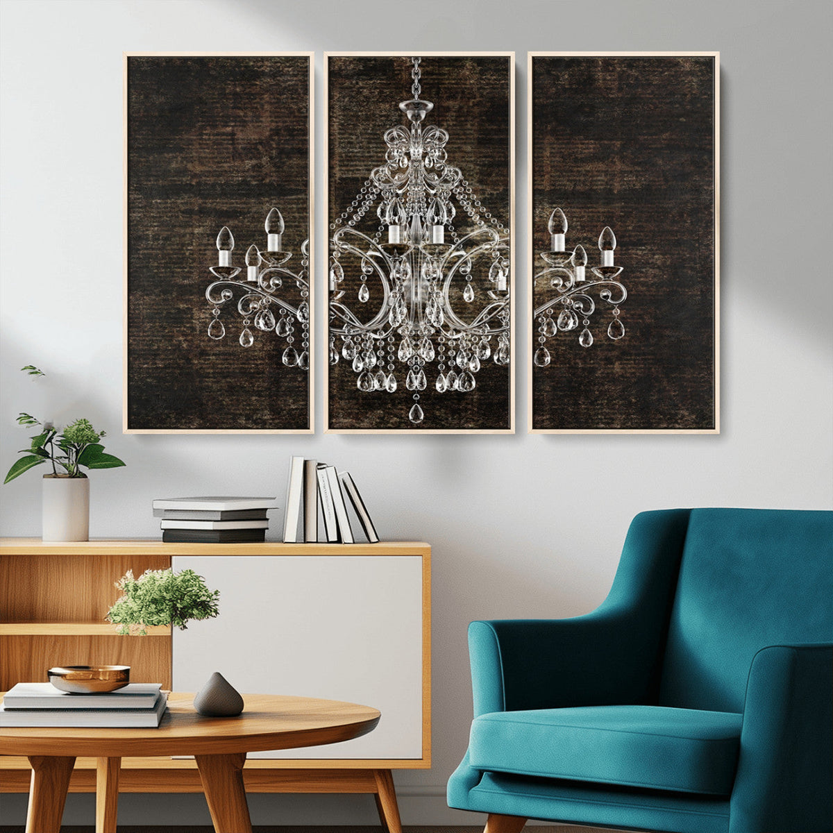 Rustic Chandelier Canvas Print