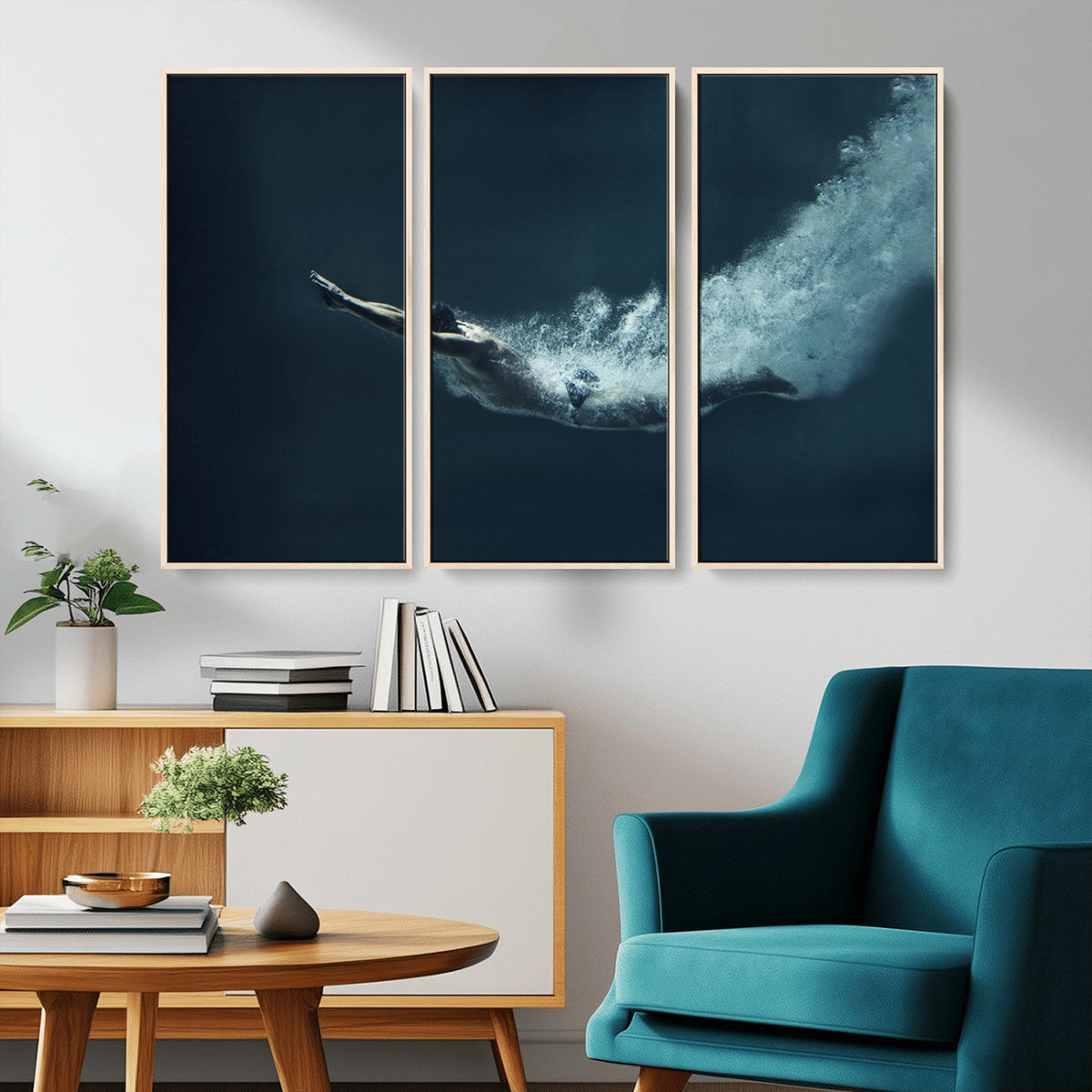 Swimmer Wall Art Canvas Print