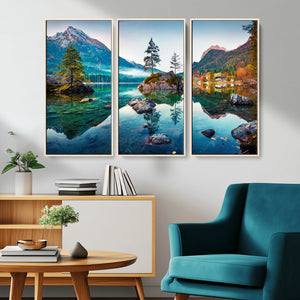 Crystal Clear Lake Wall Art | Mountains Wall Art Canvas | 3
