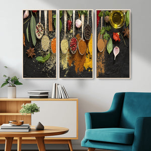 Kitchen Spice Wall Art Canvas Print
