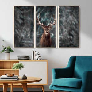 Wall Art Deer Art Animal Canvas, Framed Wall Art Deer Canvas
