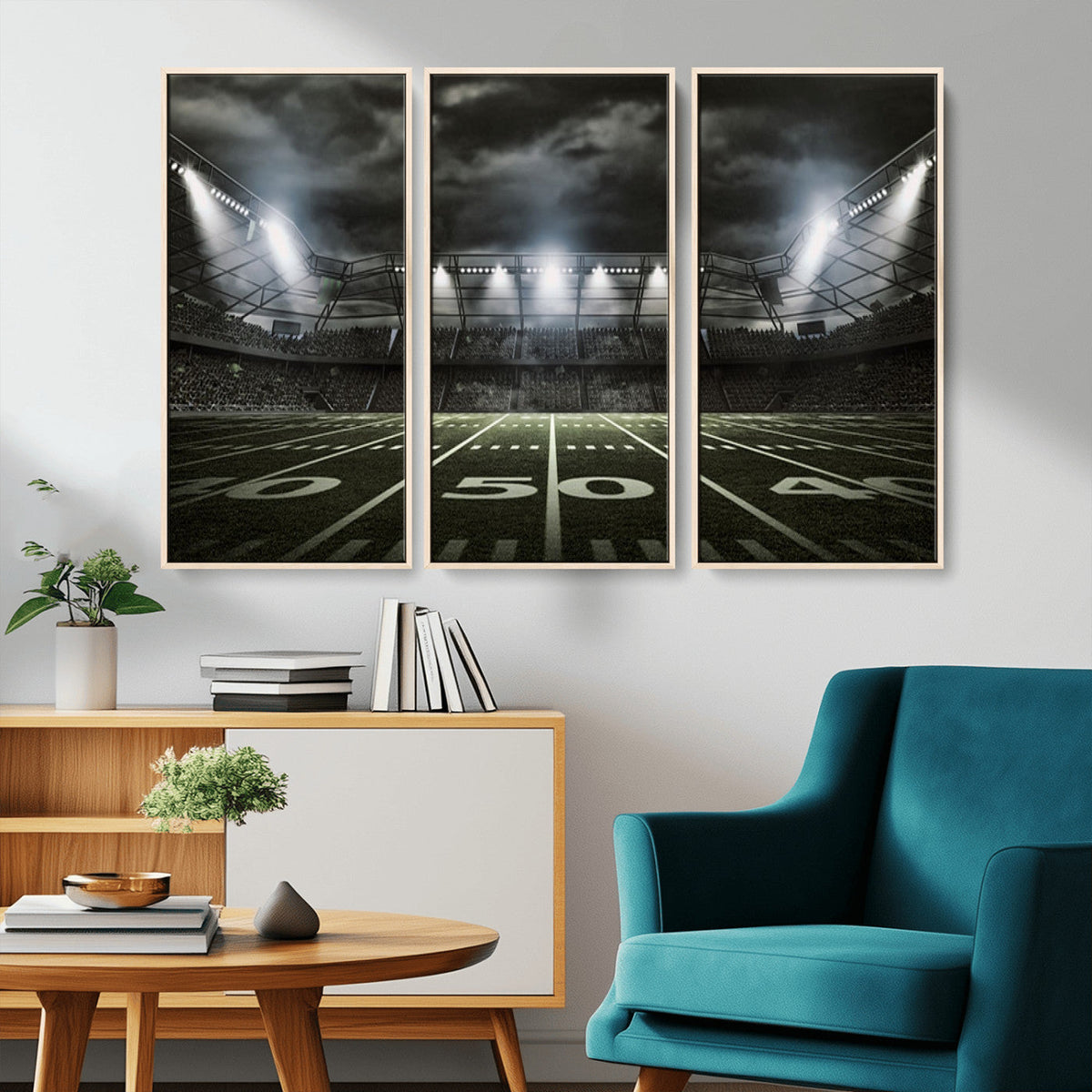 American Football Stadium Wall Art Canvas Print, Stadium