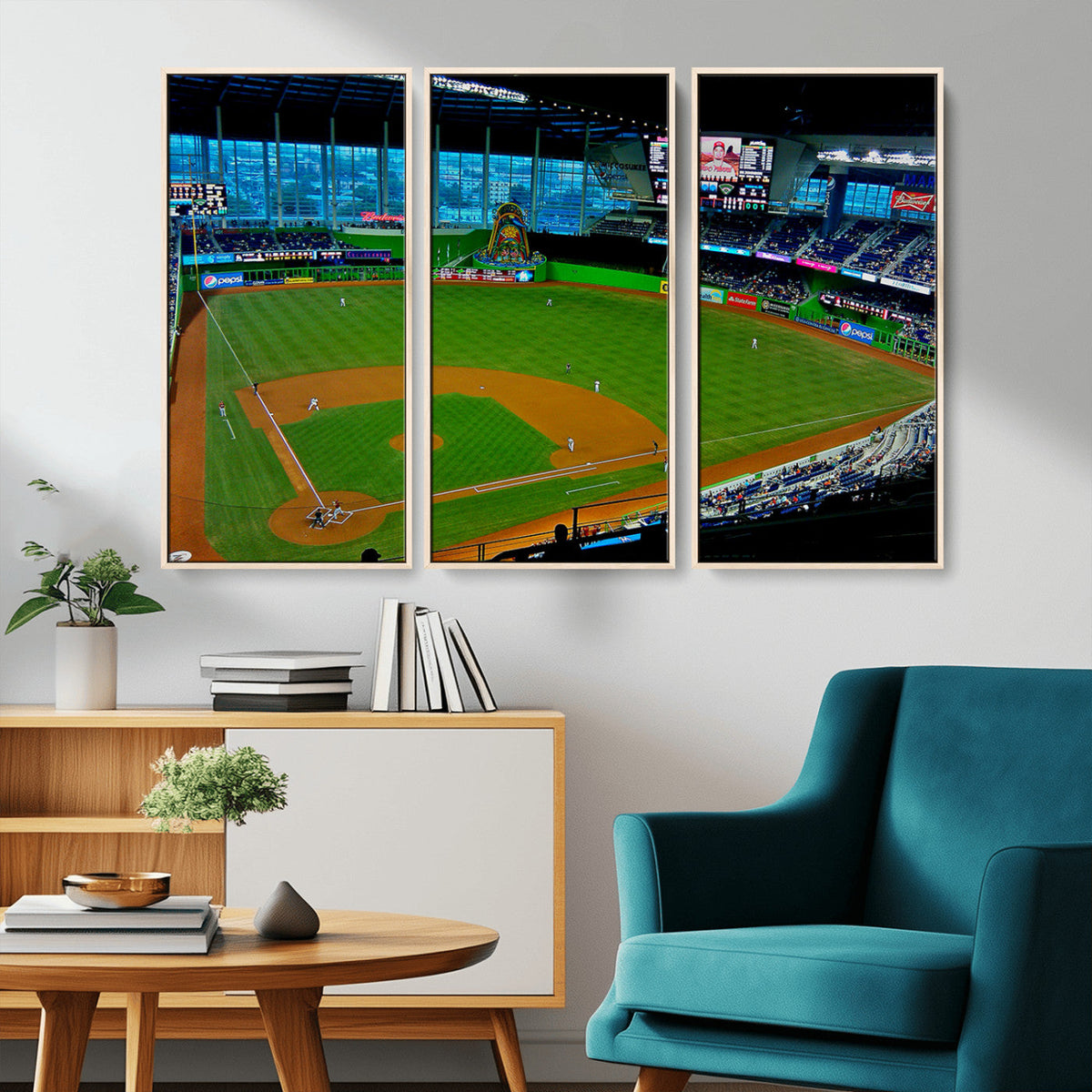 Miami Marlins Baseball Team Print - Miami LoanDepot Park