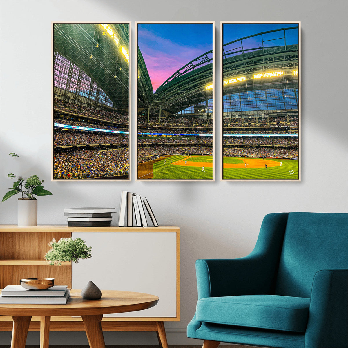 Milwaukee Brewers Baseball Team Print Canvas- American
