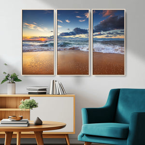 Beach Canvas Wall Art - Coastal Seascape Print for Living