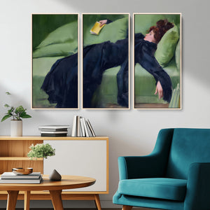 Decadent Girl by Ramon Casas Wall Art Canvas Print, Framed
