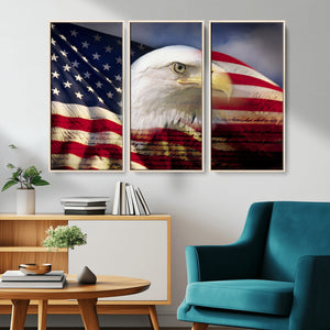 American Flag Eagle Symbol Wall Art, American Flag Eagle
