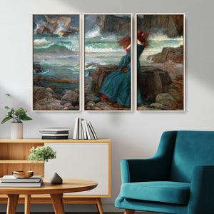 Miranda by the Shore Wall Art Canvas Print – Tempest Scene