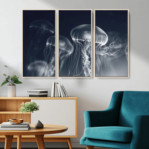 Jellyfish Wall Art Canvas Print, Modern Abstract Jellyfish