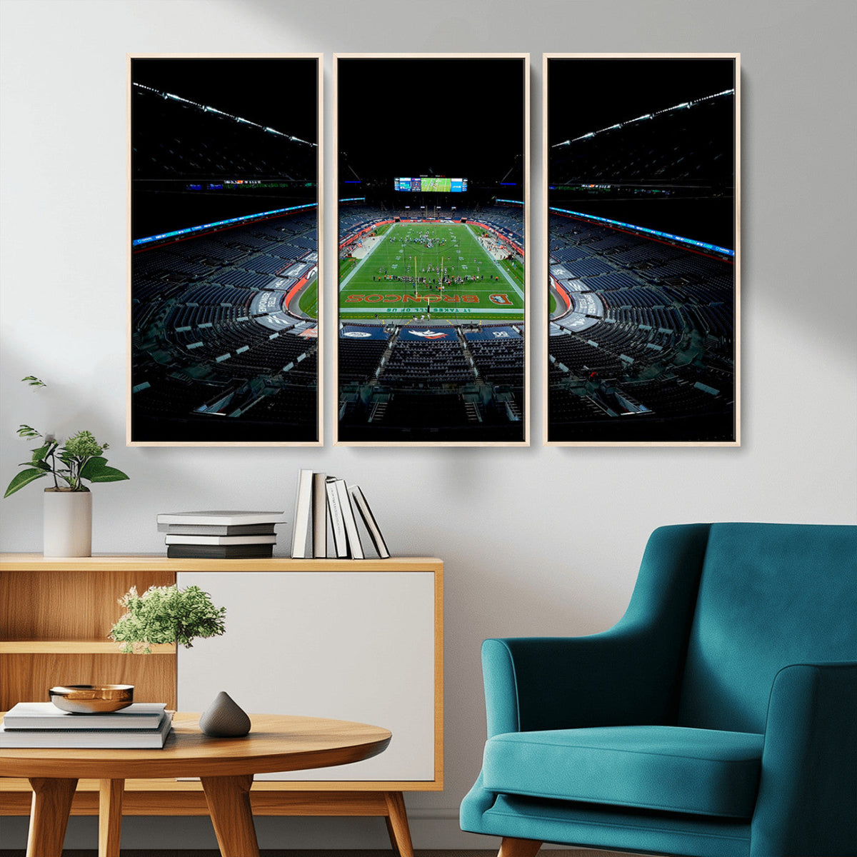 Denver Broncos Football Team Print Canvas- Denver Empower