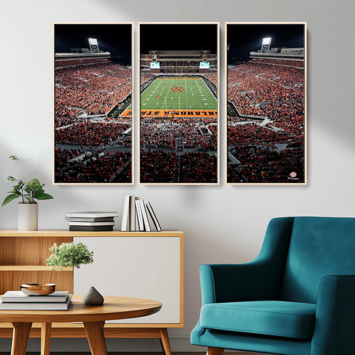 Oklahoma State Cowboys Canvas Print, Football Team Print -