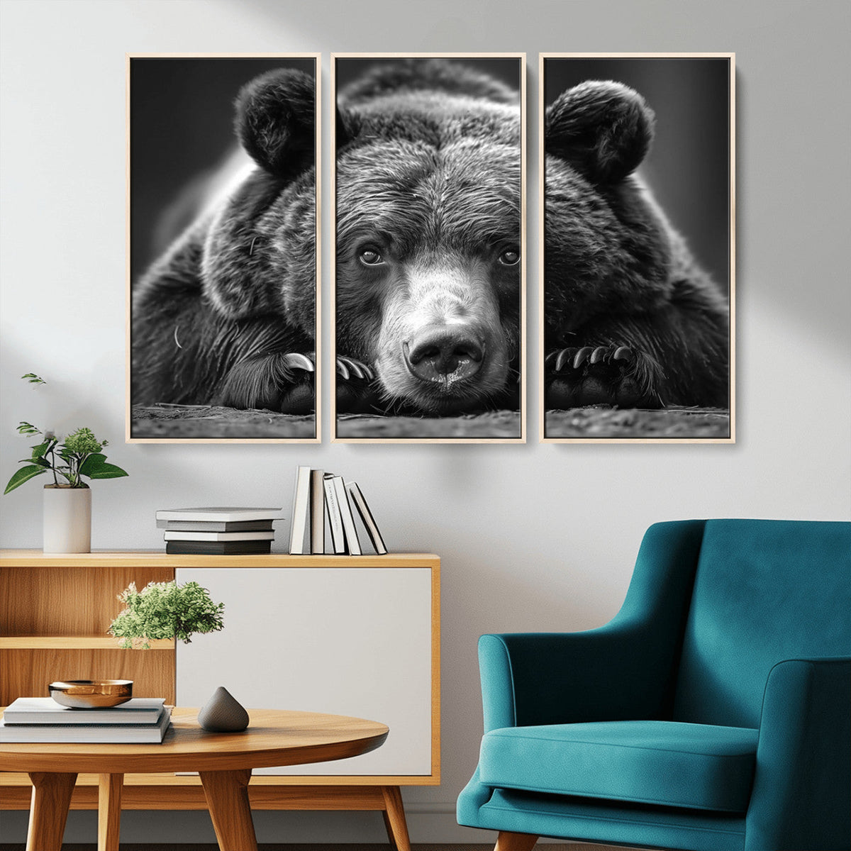 Resting Grizzly 399 Bear Canvas Print | Ready to Hang Wall