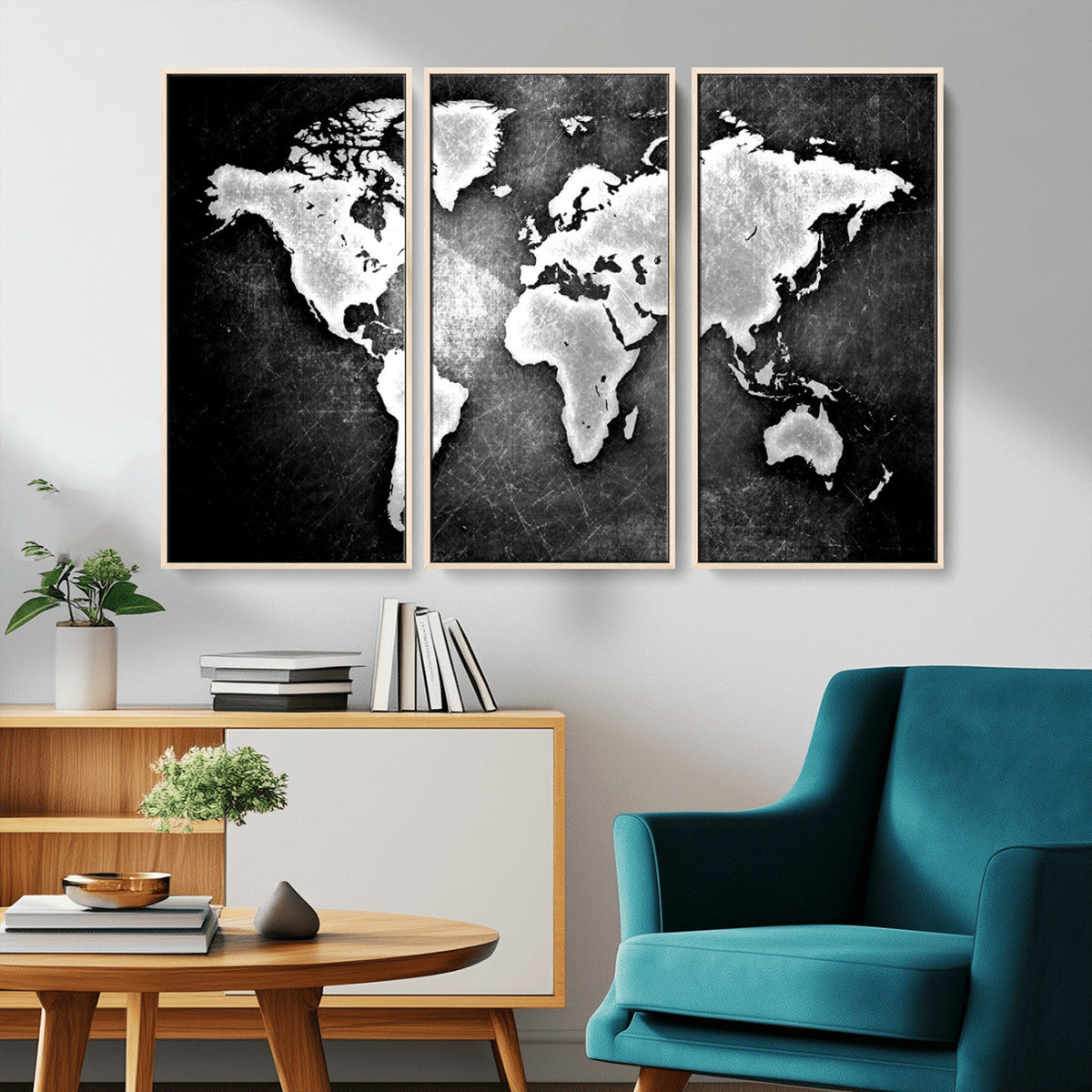 World Map Wall Art Canvas Print – Framed Wall Art for