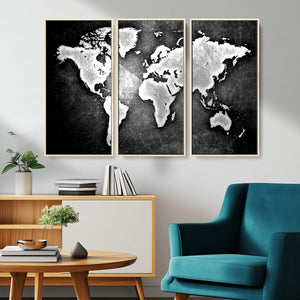 World Map Wall Art Canvas Print – Framed Wall Art for