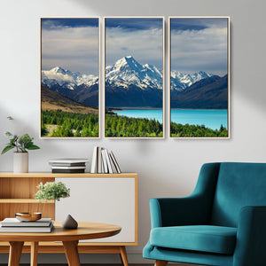 Mount Cook and Lake Pukaki Canvas Wall Art Print – Majestic
