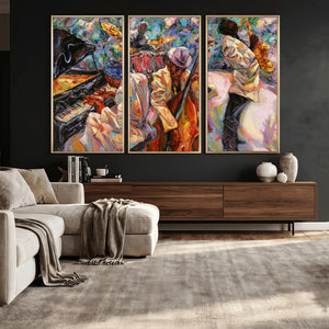 African American Jazz Art Music Abstract Wall Art Painting