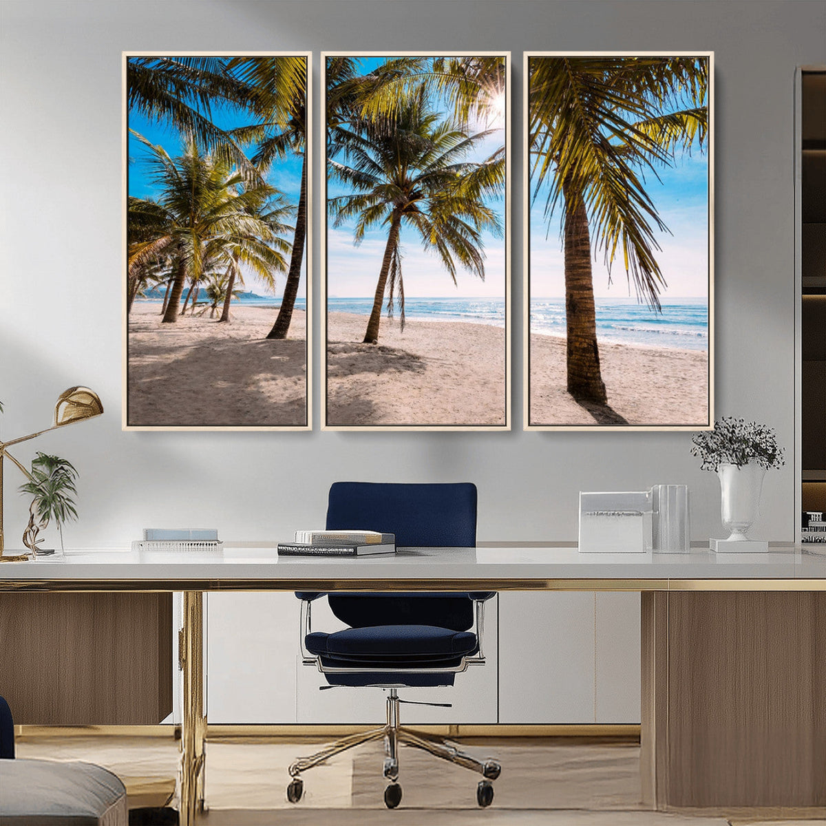 Palm Beach Tropical Island Wall Art Canvas Print