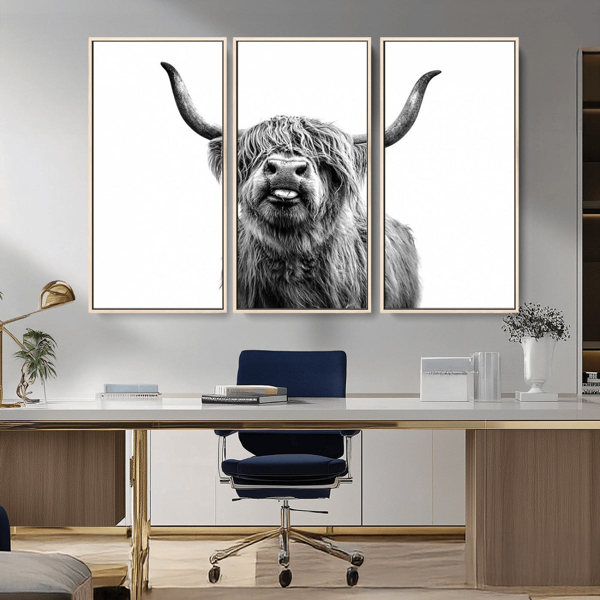 Fanny Scottish Highland Cow Cattle Art Print Farmhouse Wall