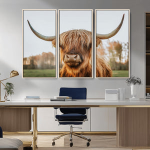 Highland Cow Animal Scottish Cattle Art Print Farmhouse Wall