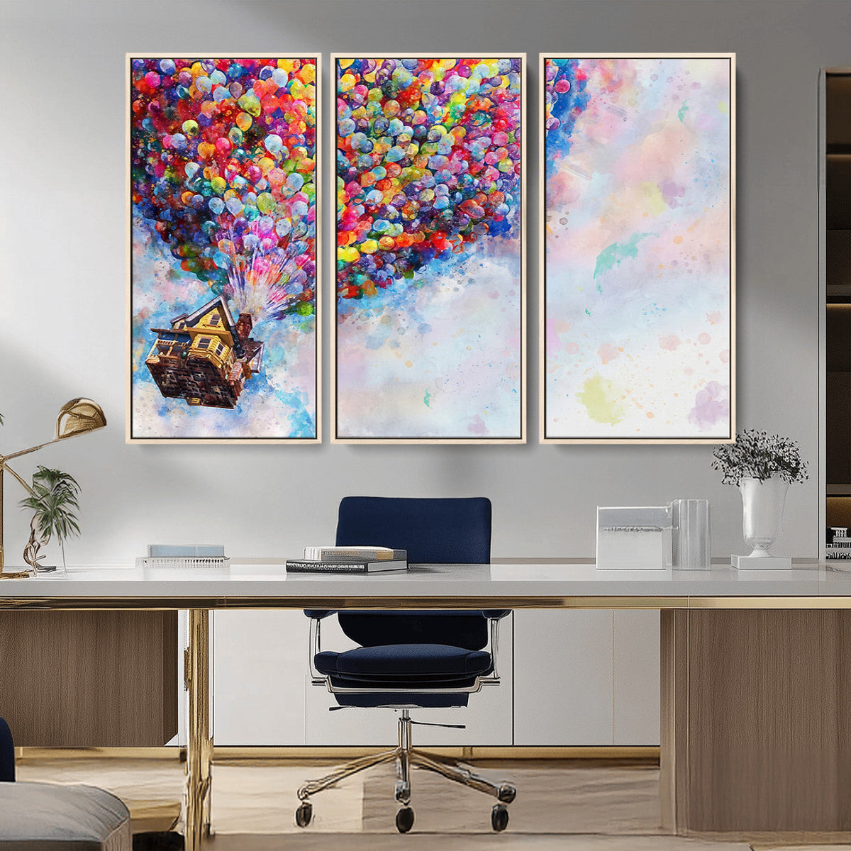 Don't Look Up Movie Canvas Wall Art - Vibrant Floating House