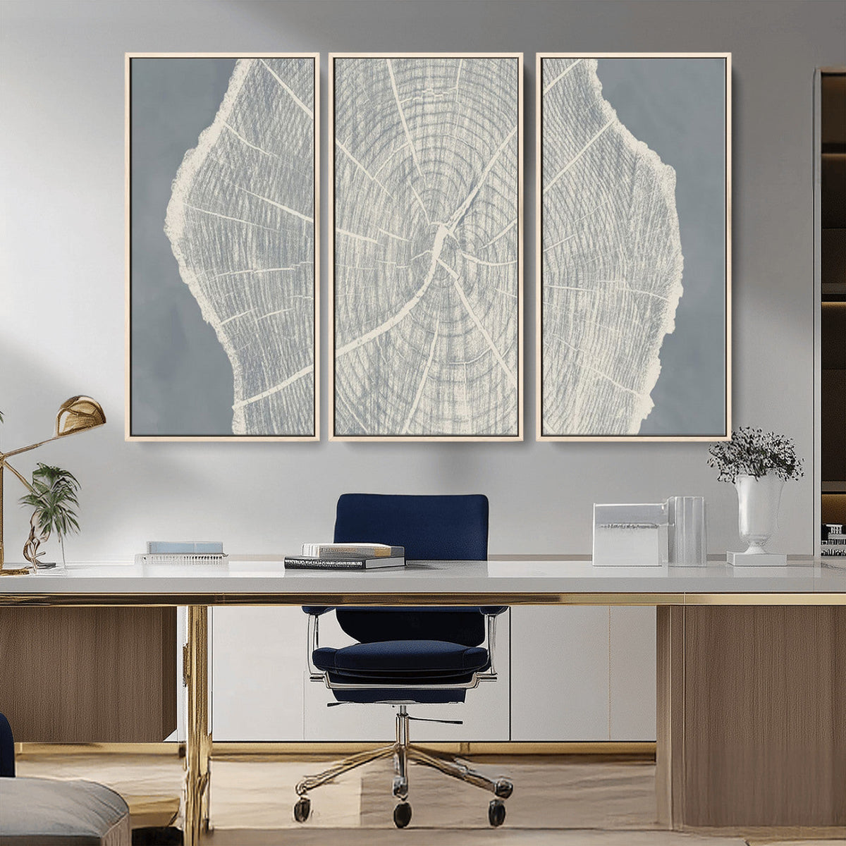 Abstract Tree Ring Wall Art Canvas Print – Nature-Inspired,