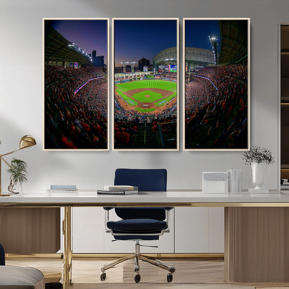 Houston Astros Baseball Print Canvas - Houston Minute Maid
