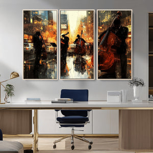Jazz Wall Art Canvas Print – Colorful Musical Instrument