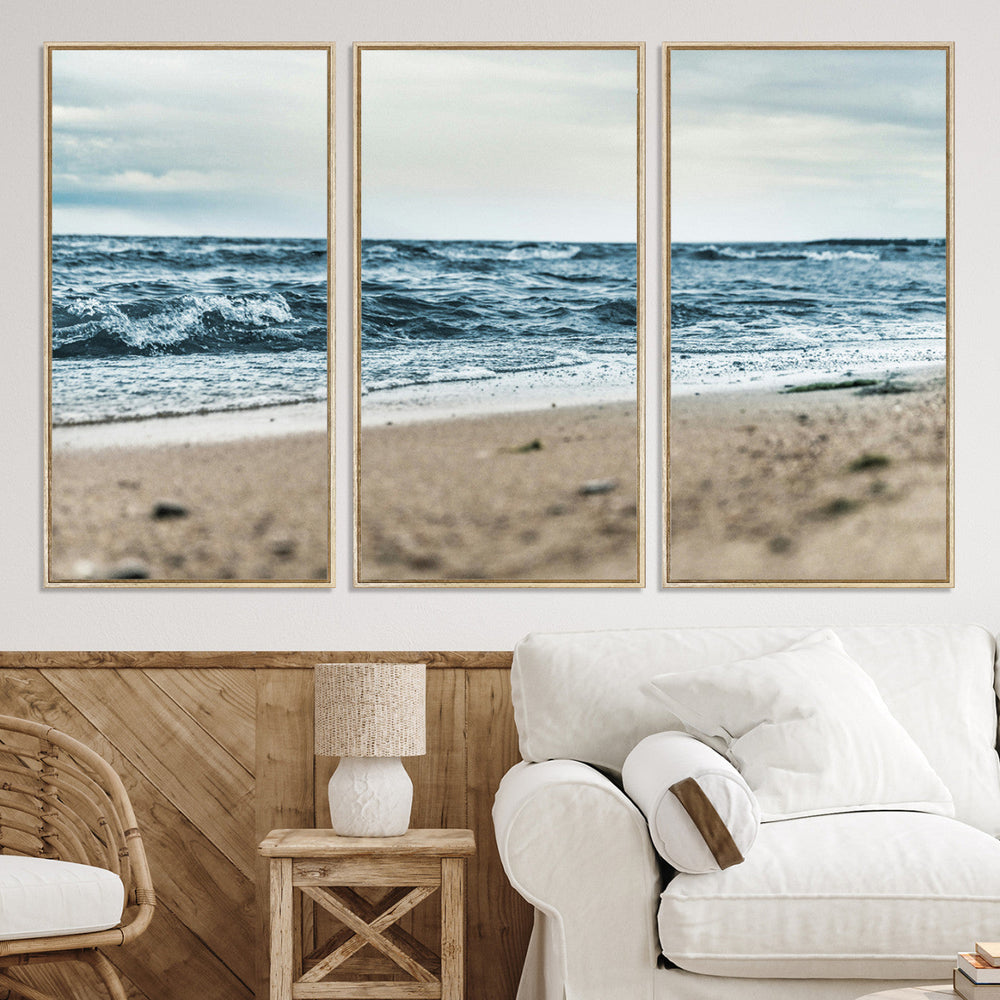 Ocean Wall Art Canvas Print – Moody Coastal Seascape Scene