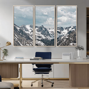 Snowy Peaks Wall Art Canvas Print – Alpine Wilderness