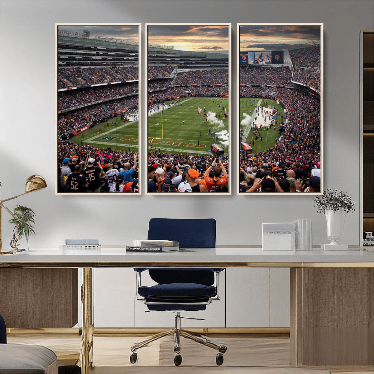 Chicago Bears Soldiers Field Wall Art Canvas Print – Framed