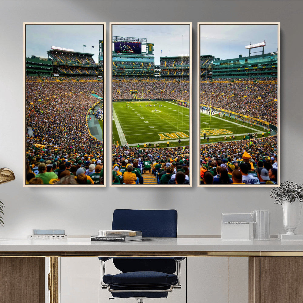 Green Bay Packers Lambeau Field Stadium Wall Art Canvas