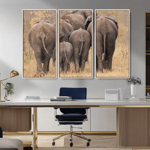 Wild Elephant Wall Art Canvas Print