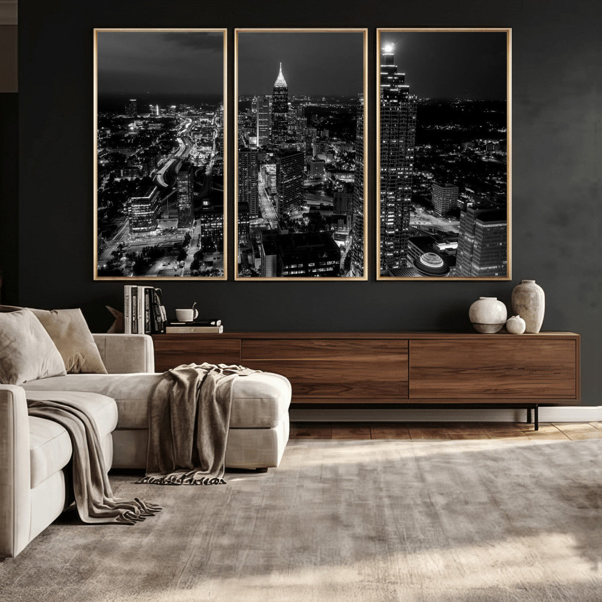 Atlanta Skyline Wall Art Canvas Print, Atlanta Downtown