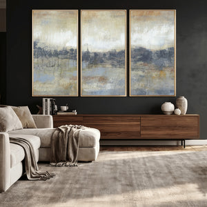 Abstract Neutral Landscape Painting Wall Art