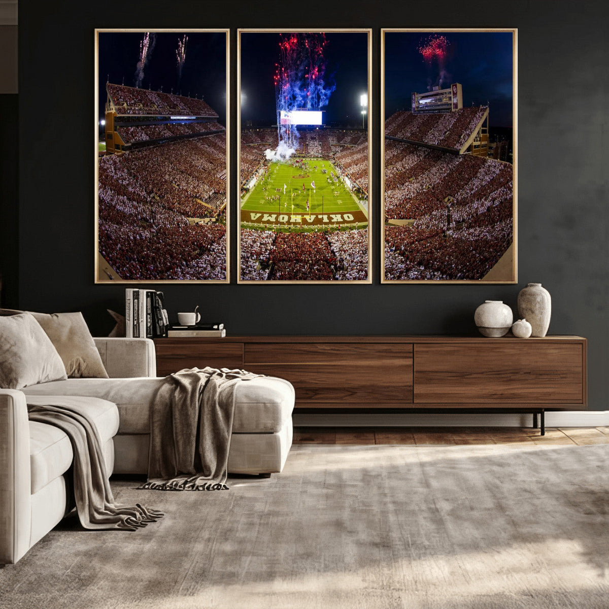Oklahoma Memorial Stadium Wall Art Canvas Print – Oklahoma