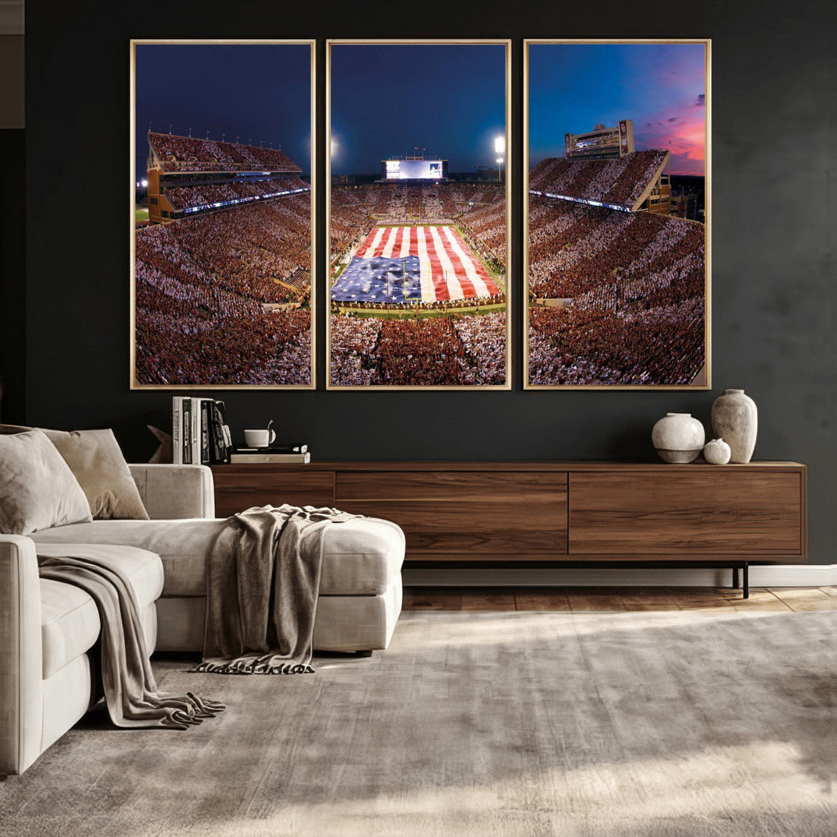 Oklahoma Memorial Stadium Wall Art Canvas Print – Oklahoma