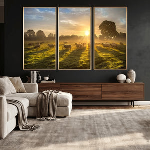 Sheep Wall Art Canvas Print – Rural Farm Animal Artwork