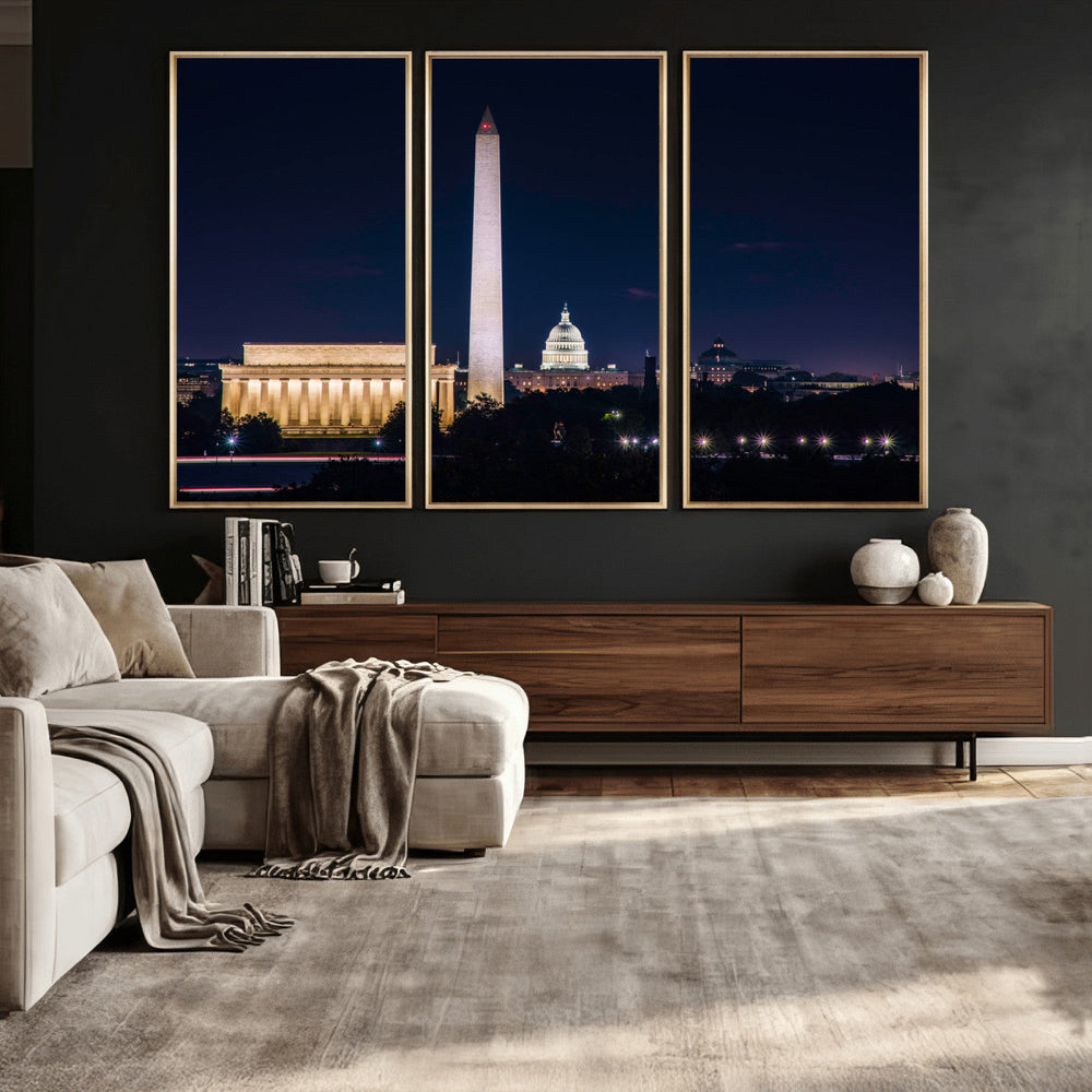 Washington White House Skyline Wall Art Canvas Print –