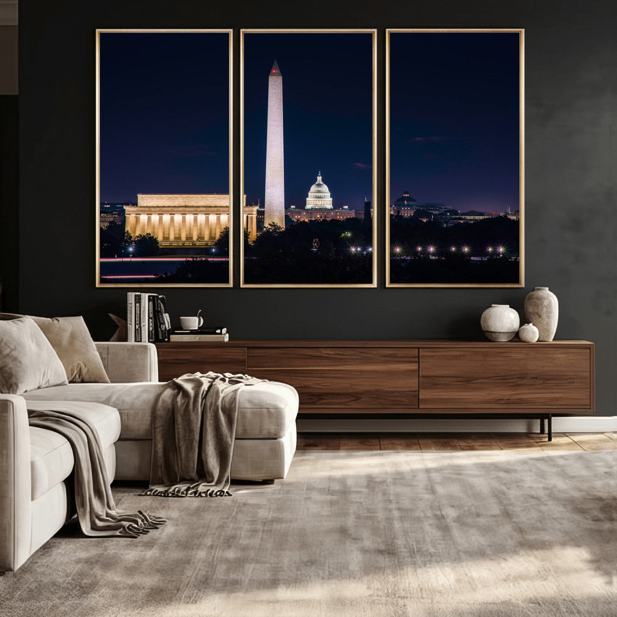 Washington White House Skyline Wall Art Canvas Print –