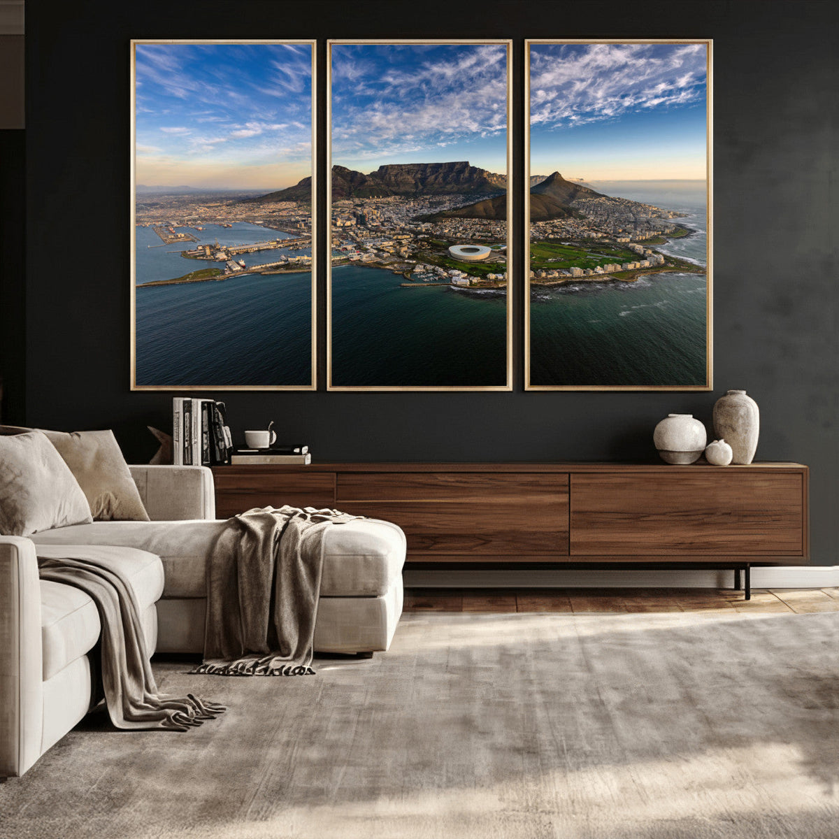 Cape Town Wall Art Canvas Print – Table Mountain Coastal