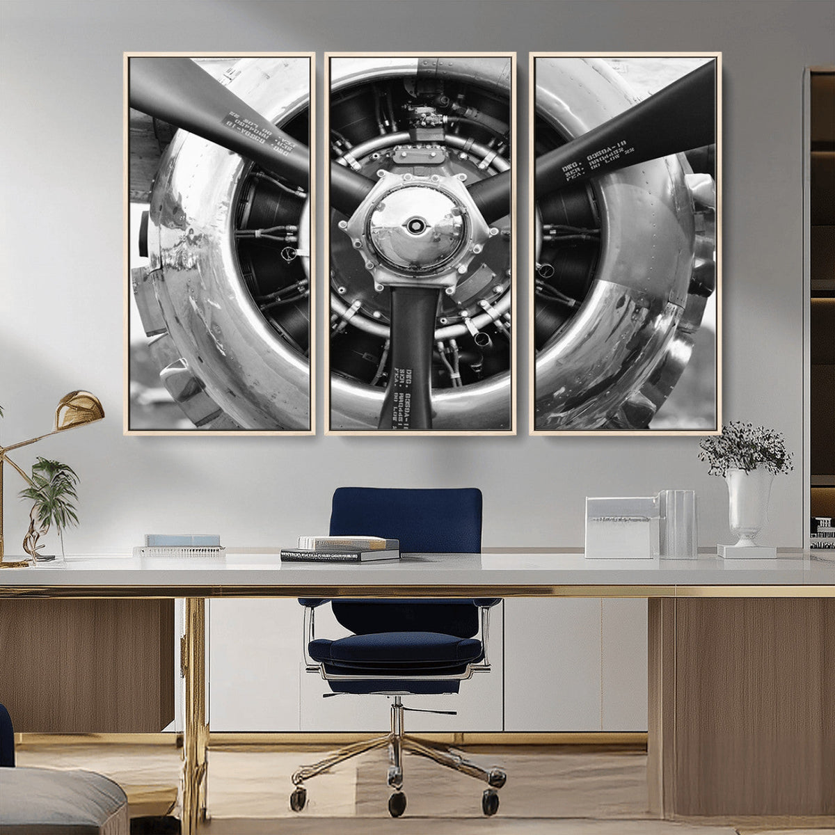 Vintage Airplane Wall Art Canvas Print