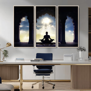 Women and Yoga Wall Art Canvas Print